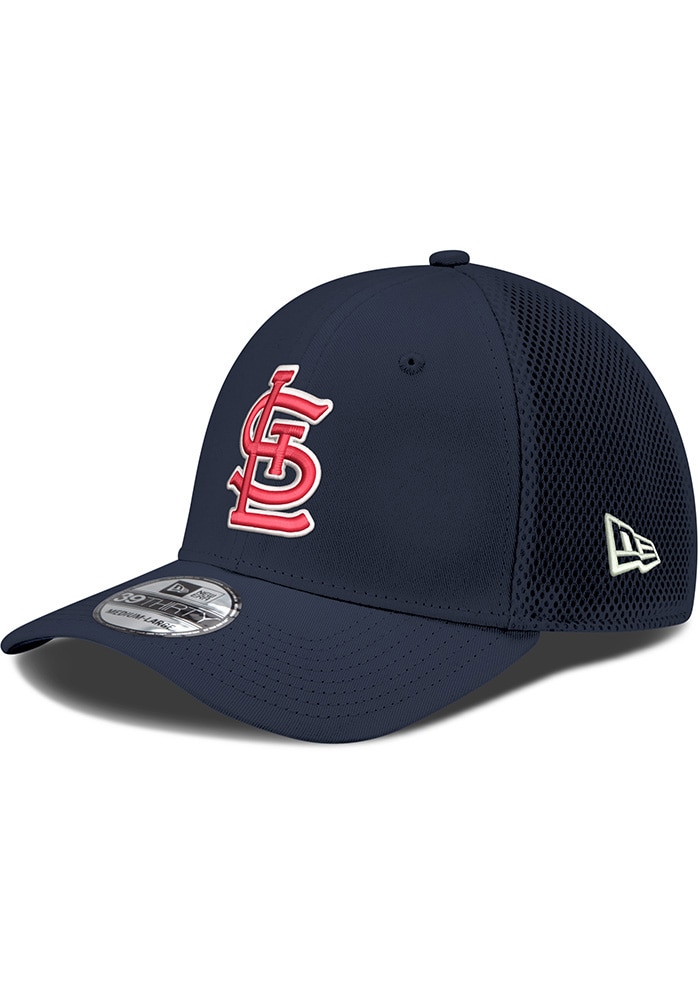 St Louis Cardinals Mens STL Logo Navy Mesh Neo 39THIRTY NAVY New