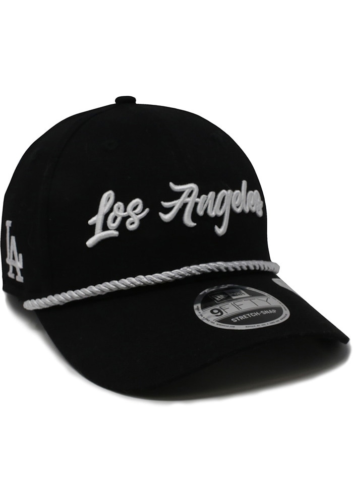 Los Angeles Dodgers New Era BLACK DL Rope Stretch Snap LP9FIFTY