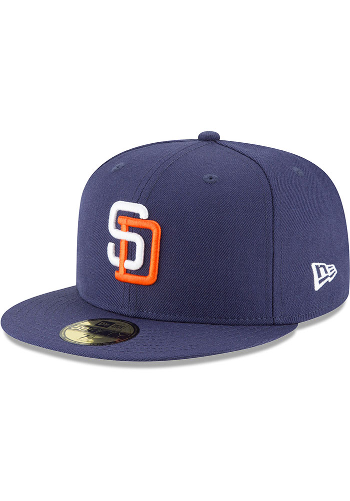 San Diego Padres Mens Cooperstown Wool 59FIFTY NAVY New Era Fitted