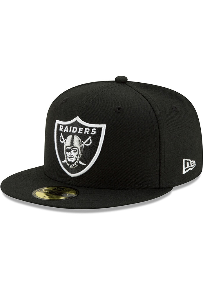 Las Vegas Raiders Mens Basic 59FIFTY BLACK New Era Fitted Hat