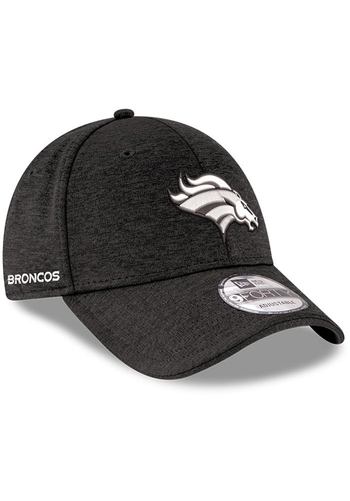 新品 New Era 9Forty NFL Cap Denver Broncos New Era Denver Broncos BLACK White Logo Shadow Tech Stretch Snap