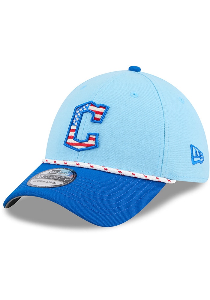 Cleveland Guardians Mens 2025 MLB 4th of July 39THIRTY LIGHT BLUE
