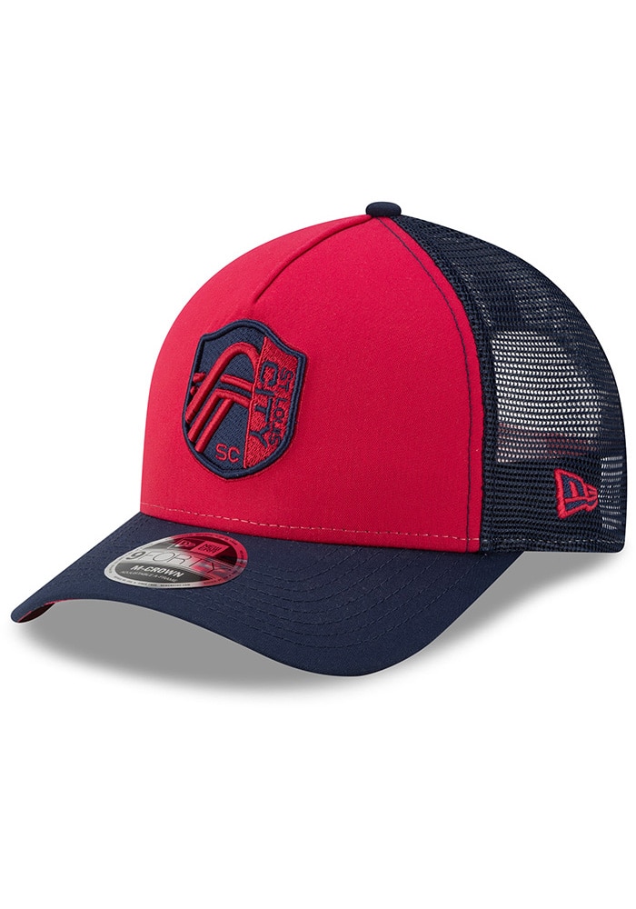 New Era St Louis City SC Red Trucker 9FORTY M Crown Adjustable Hat
