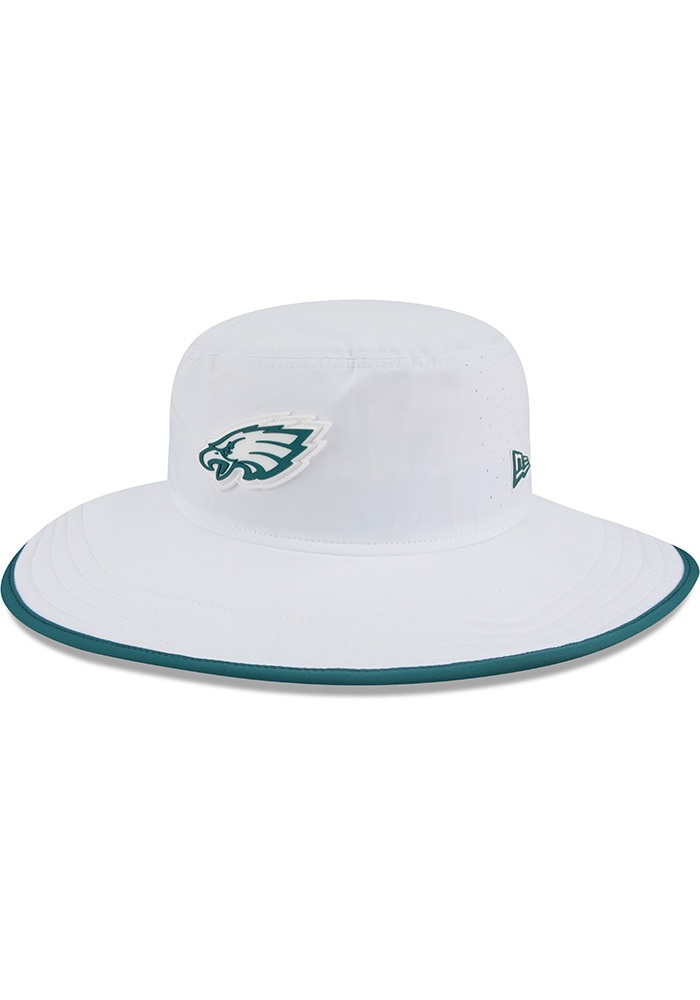 New Era Philadelphia Eagles White 2025 Training Camp Panama Bucket