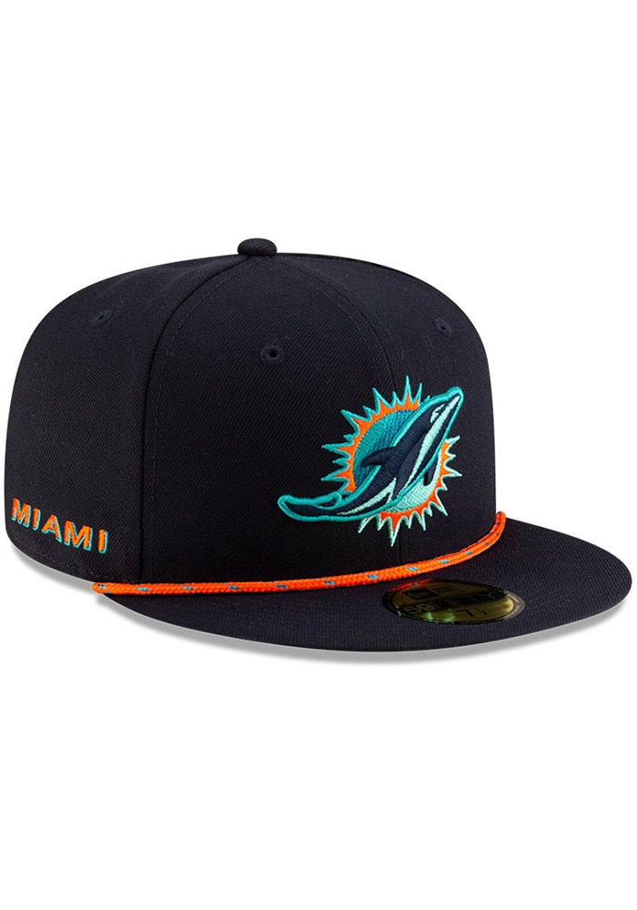 Miami Dolphins Mens 2025 NFL Rivalry 59FIFTY BLACK New Era Fitted