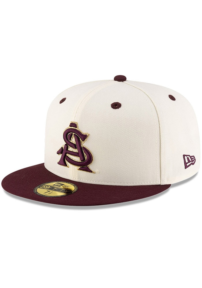 Arizona State Sun Devils Mens NCAA AC 59FIFTY IVORY New Era Fitted