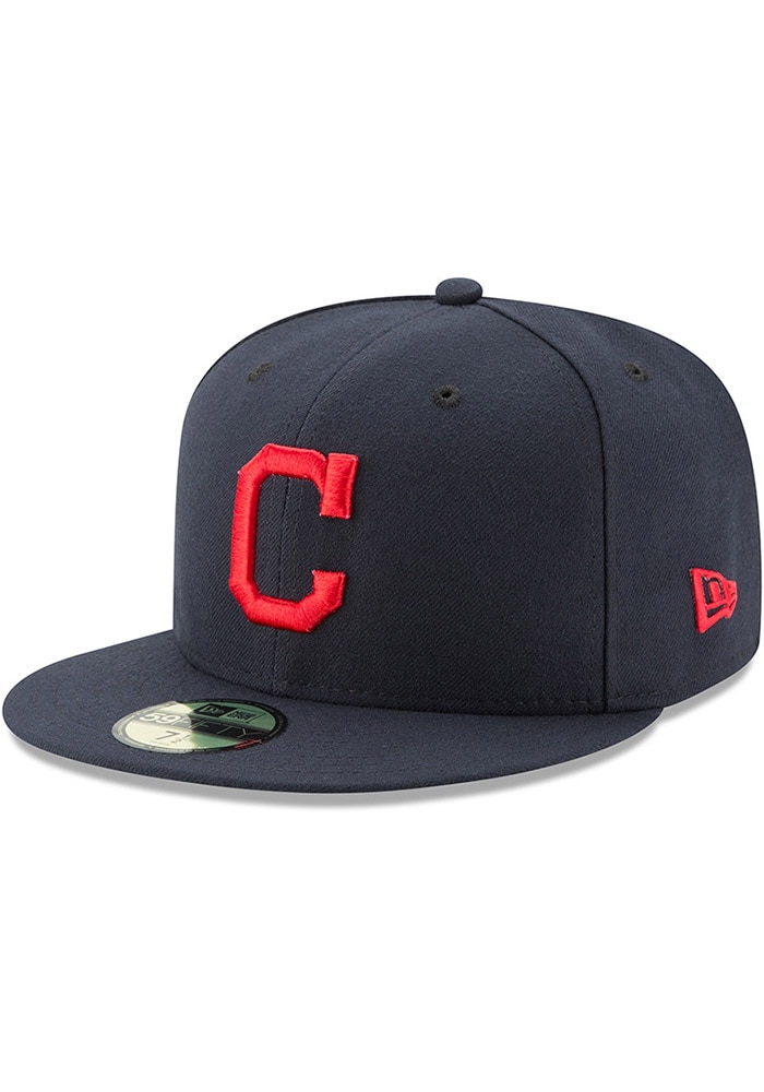 Cleveland Guardians Mens AC Road 59FIFTY NAVY New Era Fitted Hat