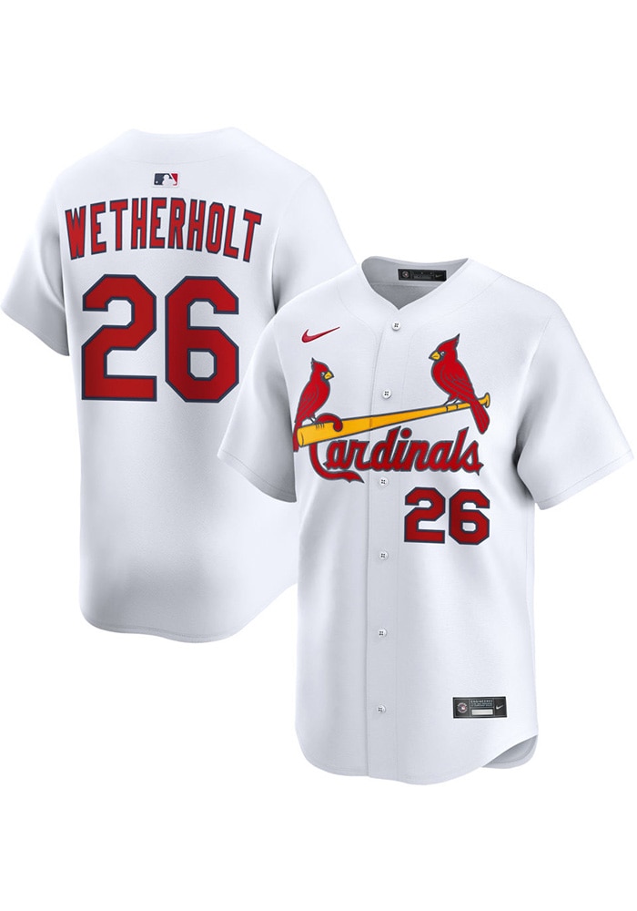 JJ Wetherholt St Louis Cardinals Mens White Home Limited Baseball