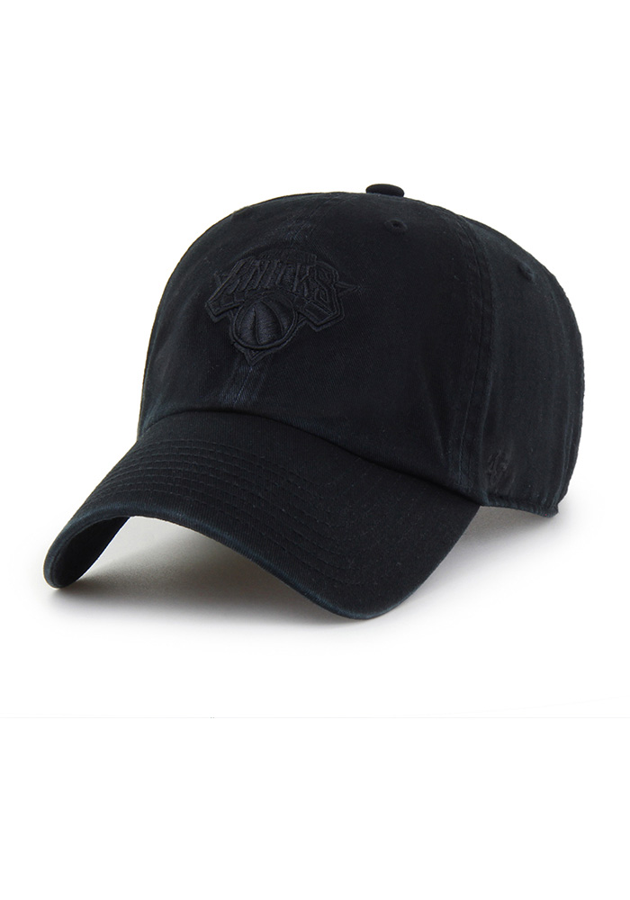 47 New York Knicks BLACK on Black Clean Up Adjustable Hat - 6076811