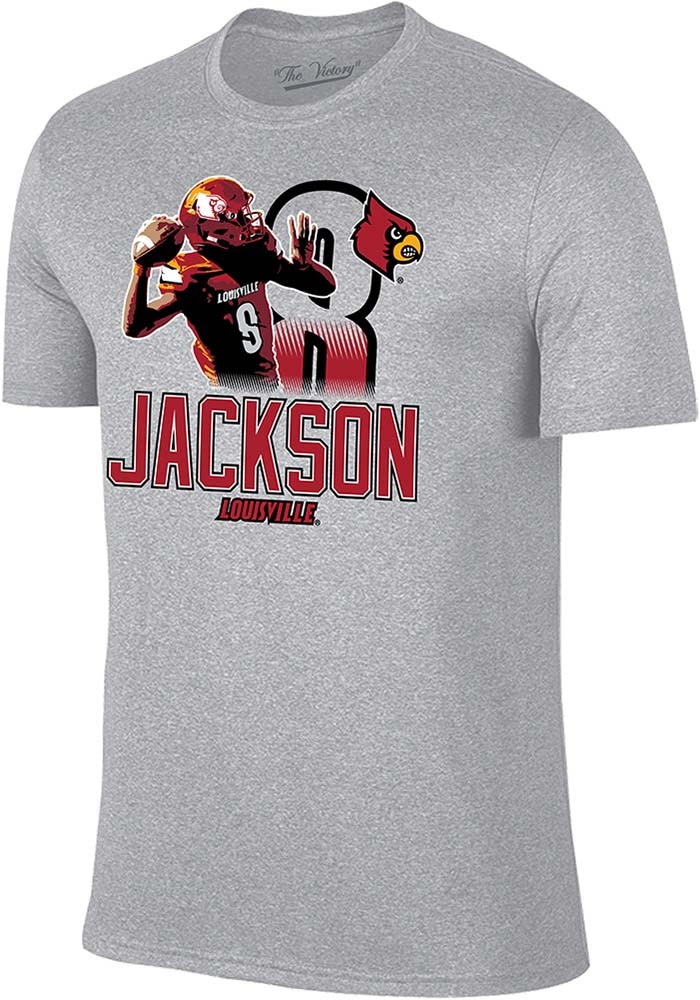 Lamar Jackson Louisville Cardinals GREY HEATHER NIL Player Graphic
