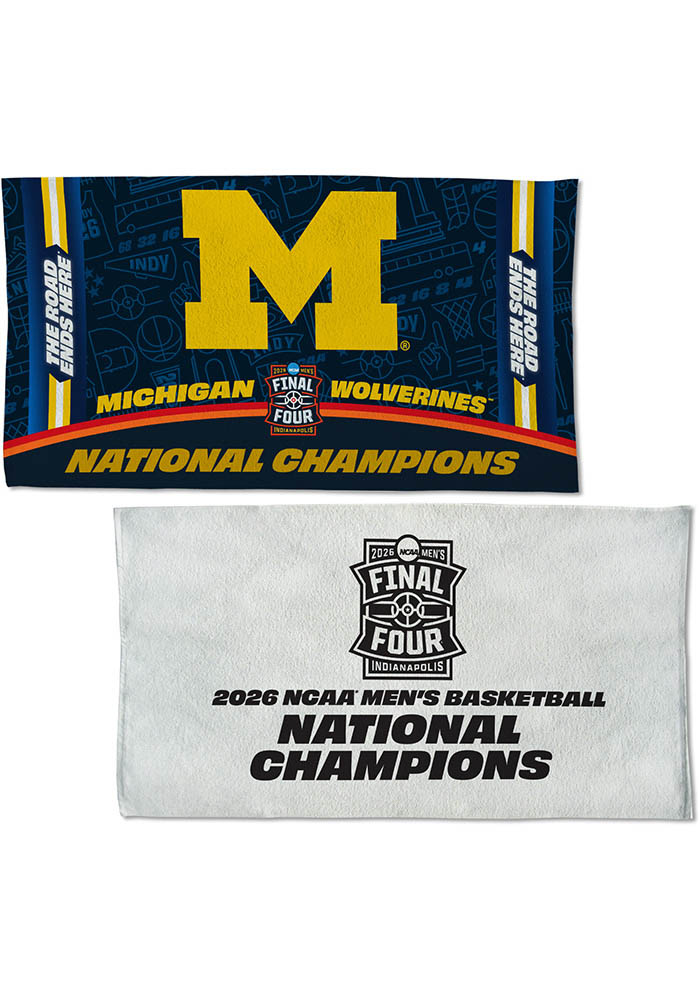 Michigan Wolverines BLUE 22x42 2026 MBB National Champion Rally