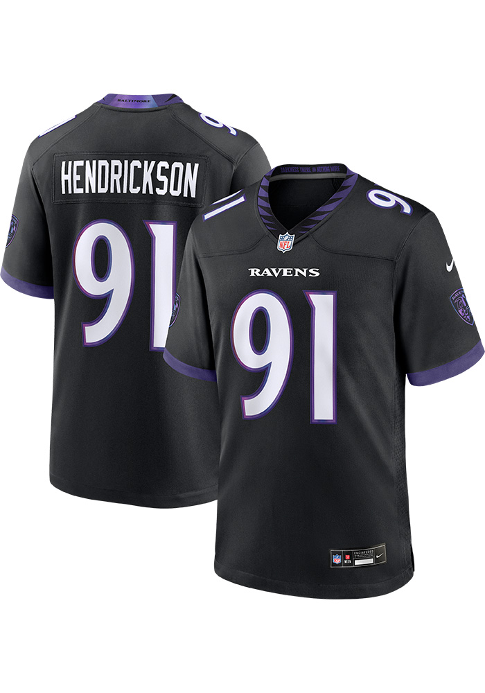 Trey Hendrickson Baltimore Ravens BLACK Alternate Jersey - 6435631