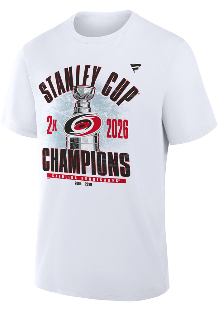 Carolina Hurricanes White 2026 Stanley Cup Champions Short Sleeve