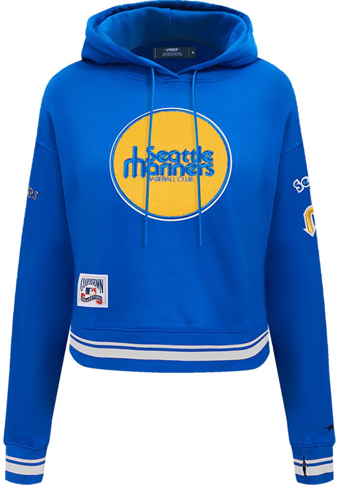 MARINERS フード付きプルオーバー M Pro Standard Seattle Mariners Womens ROYAL Retro Classic Cropped
