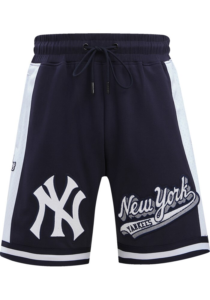 New York Yankees Mens Pro Standard MIDNIGHTNAVY Script Tail Shorts