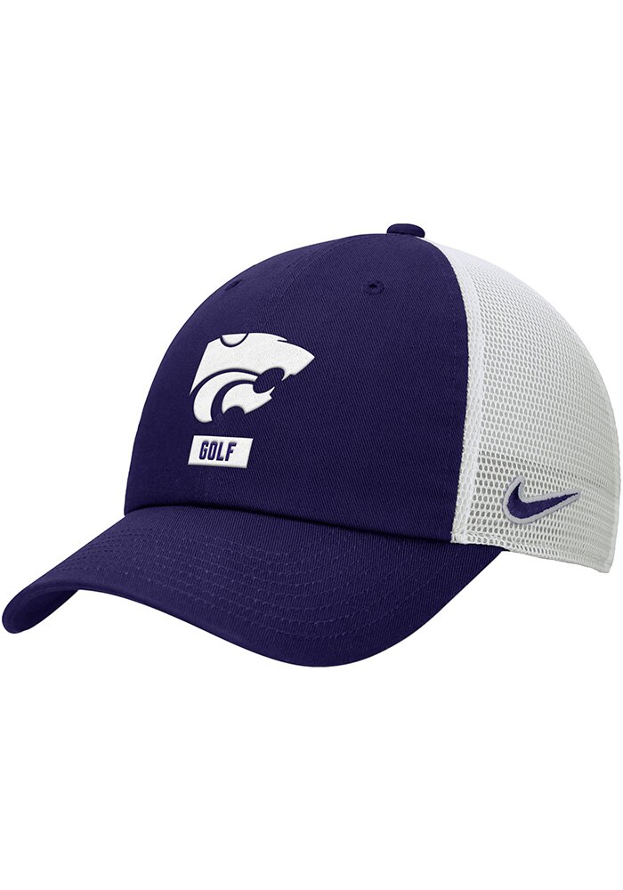 Nike PURPLE K-State Wildcats Golf Rise Trucker Adjustable Hat