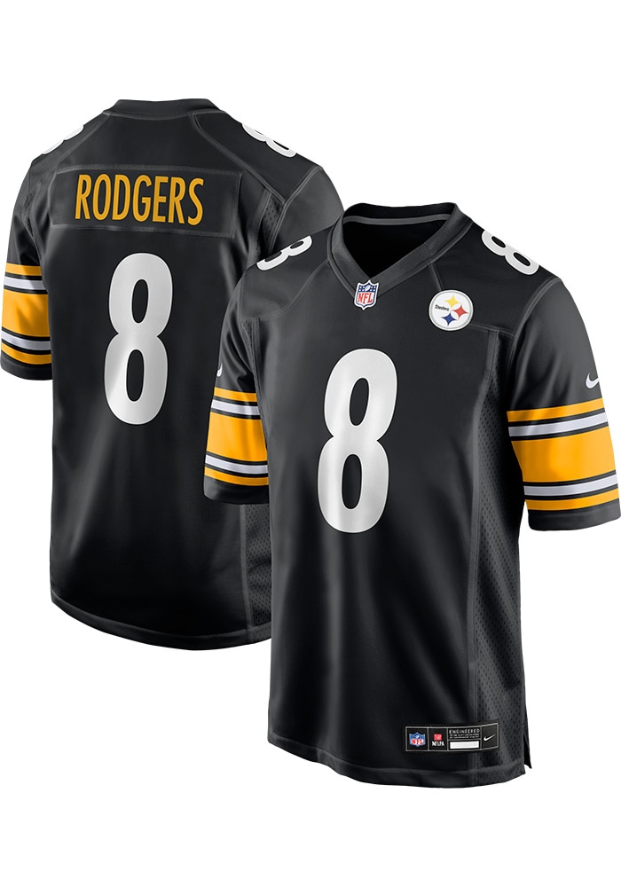 Aaron Rodgers Pittsburgh Steelers BLACK Home Jersey - 6542691