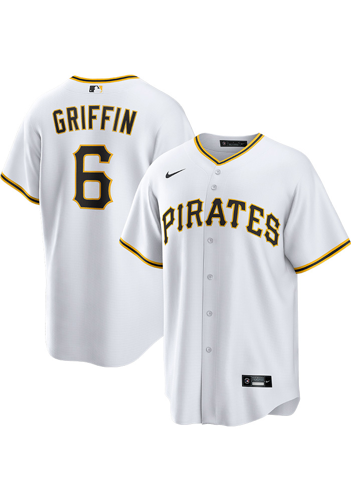 Konnor Griffin Pittsburgh Pirates Mens Replica White Home Jersey