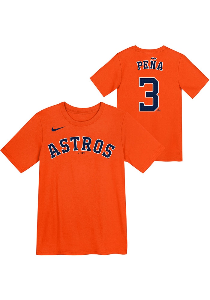Jeremy Pena Houston Astros Boys ORANGE Home NN Short Sleeve T