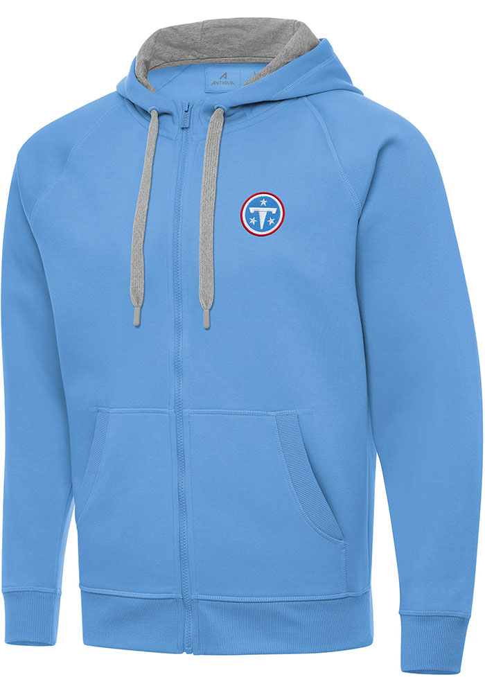 Antigua Tennessee Titans Mens LIGHT BLUE Victory Full Zip - 6859781