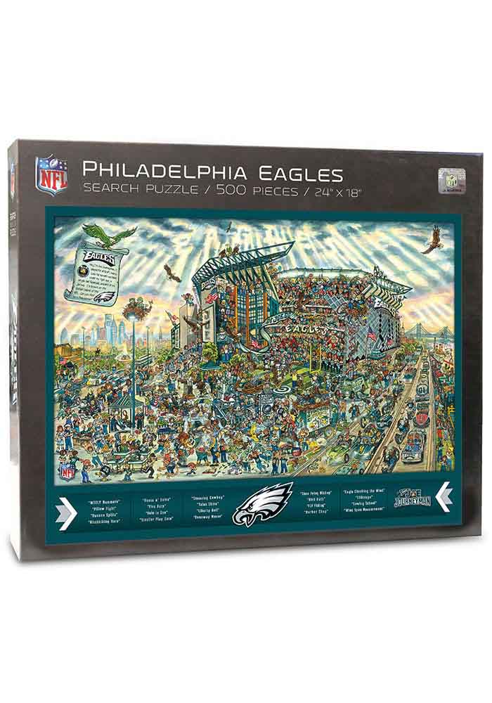Philadelphia Eagles MIDNIGHTGREEN 500 Piece Joe Journeyman Puzzle