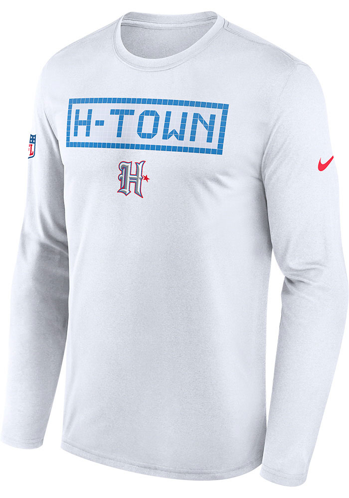 Nike Houston Texans White Sideline Rivalry Long Sleeve T-Shirt