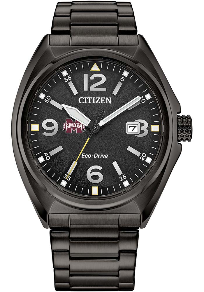 Mississippi State Bulldogs BLACK Eco-Drive Watch - 71891383