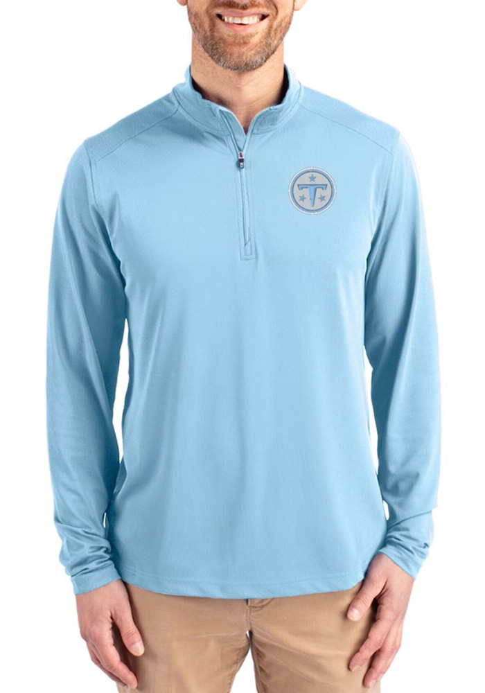 Cutter and Buck Tennessee Titans Mens LIGHT BLUE Virtue Eco Pique