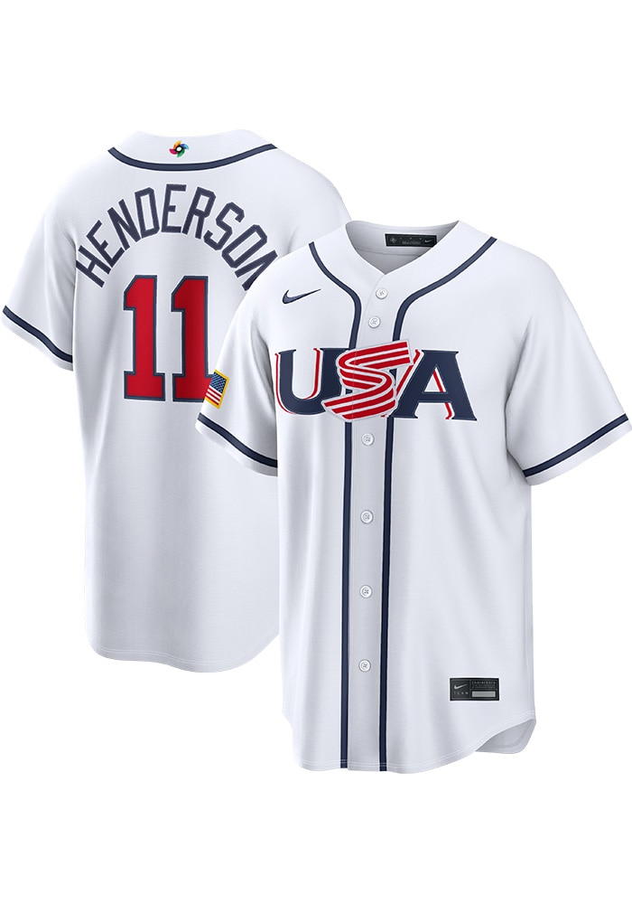 Gunnar Henderson USA Mens White World Baseball Classic Limited