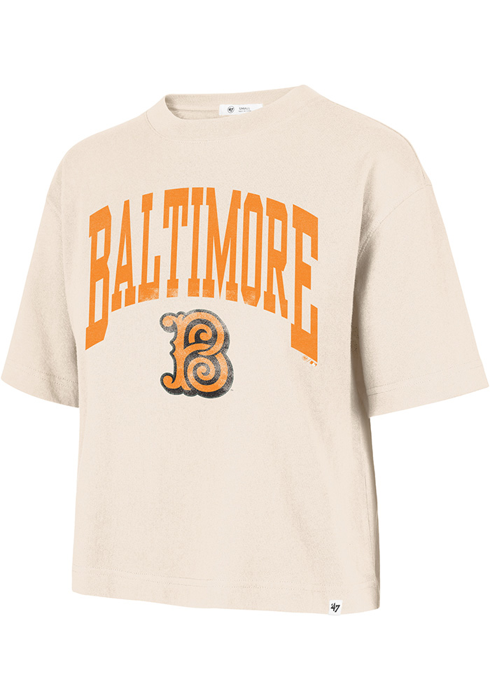 jessie✦新品✦マークアンドロナ✦25年春夏モックネック&パンツセット 47 Baltimore Orioles Womens CREAM City Connect Reed City T-Shirt