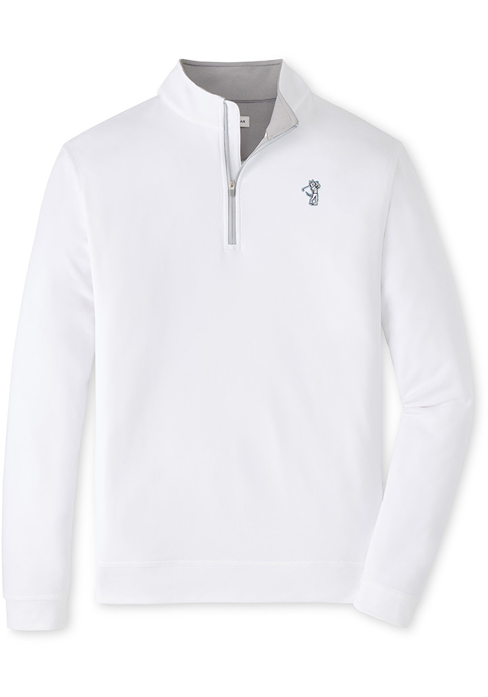 Peter Millar Mens White UConn Huskies Perth Gold Jonathan Long