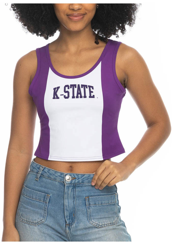K-State Wildcats Womens Purple Colorblock Tank Top