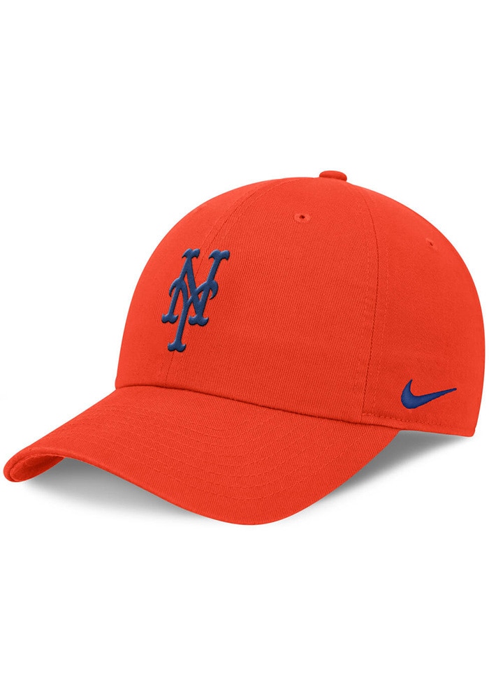 Nike New York Mets ORANGE Evergreen Club Unstructured Adjustable