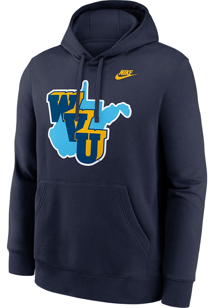Nike West Virginia Mountaineers Mens NAVY 1965 Throwback Hoodie