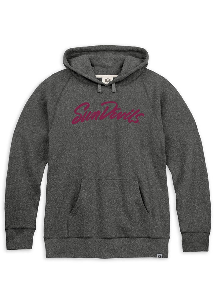 Rally Arizona State Sun Devils Mens BLACK Triblend Script Long