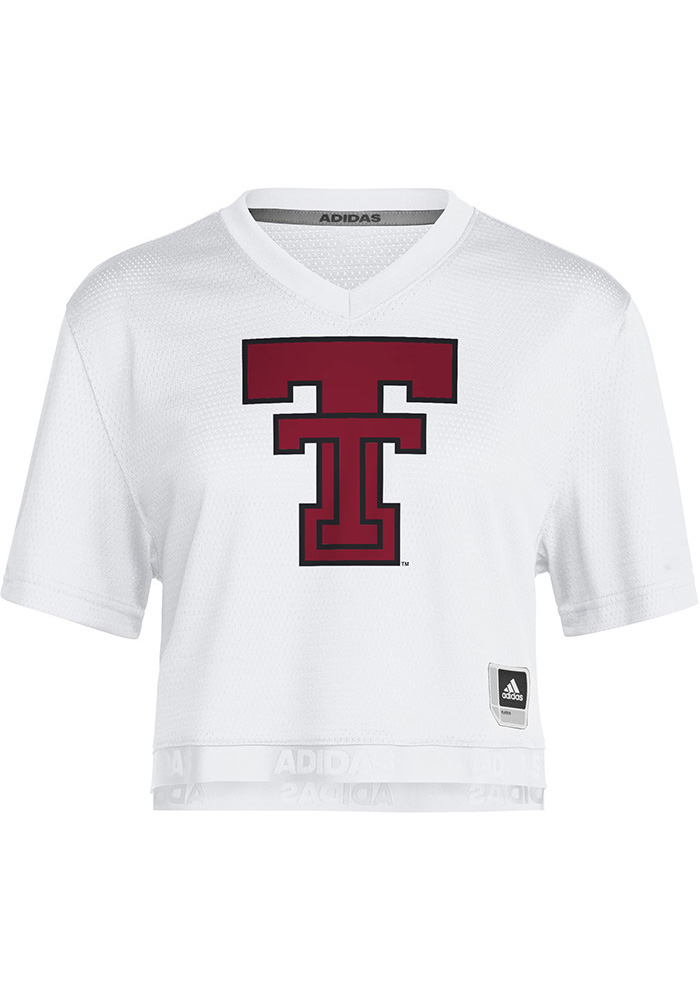 Texas Tech Red Raiders Womens Adidas White Crop Fashion Football