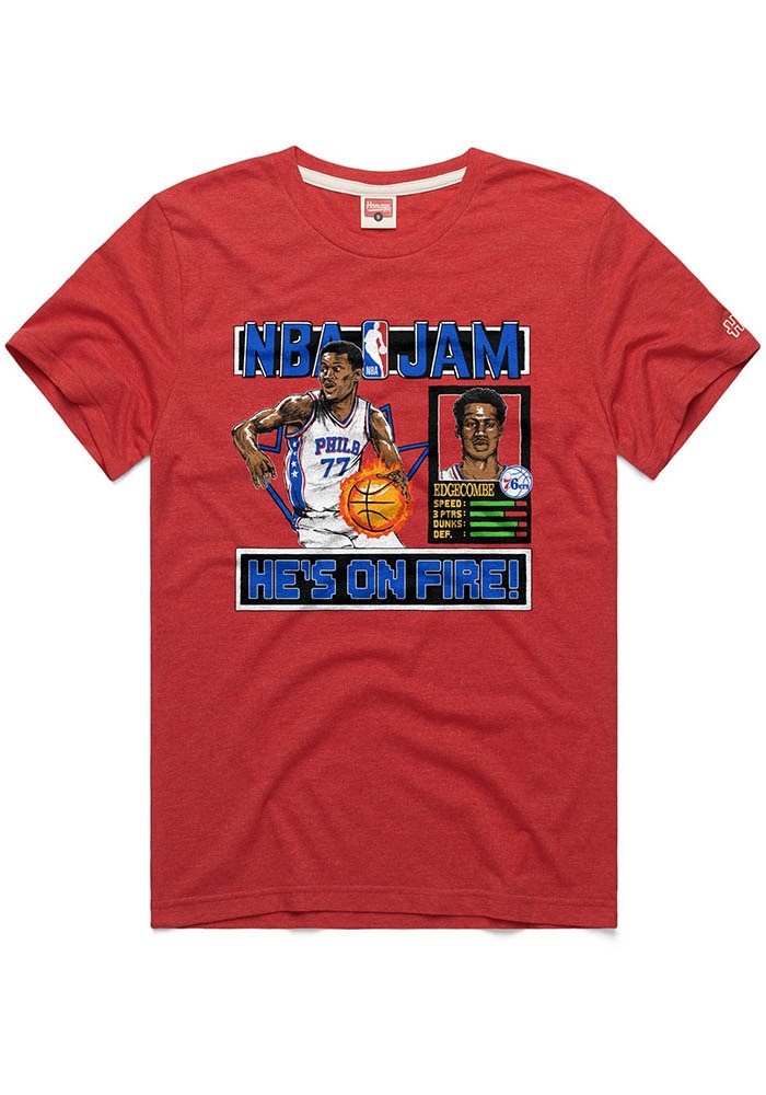 VJ Edgecombe Philadelphia 76ers Red NBA Jam 2.0 Short Sleeve