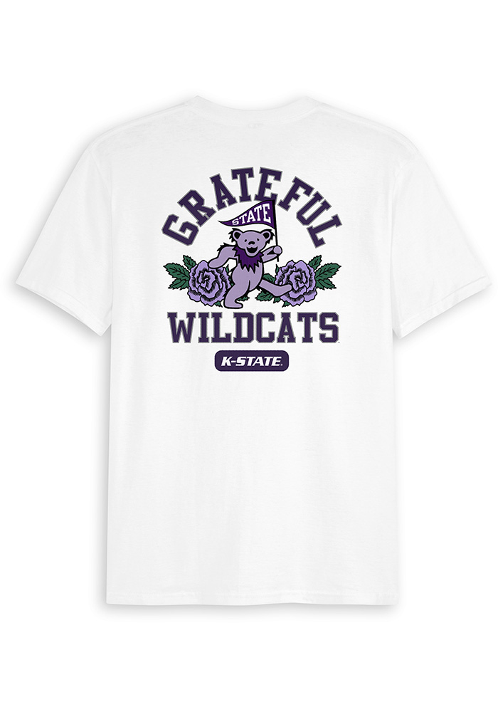 トップス everyone collegiate logo tee shirt WHITE White K-State Wildcats Grateful Dead Skull Number One Design Short