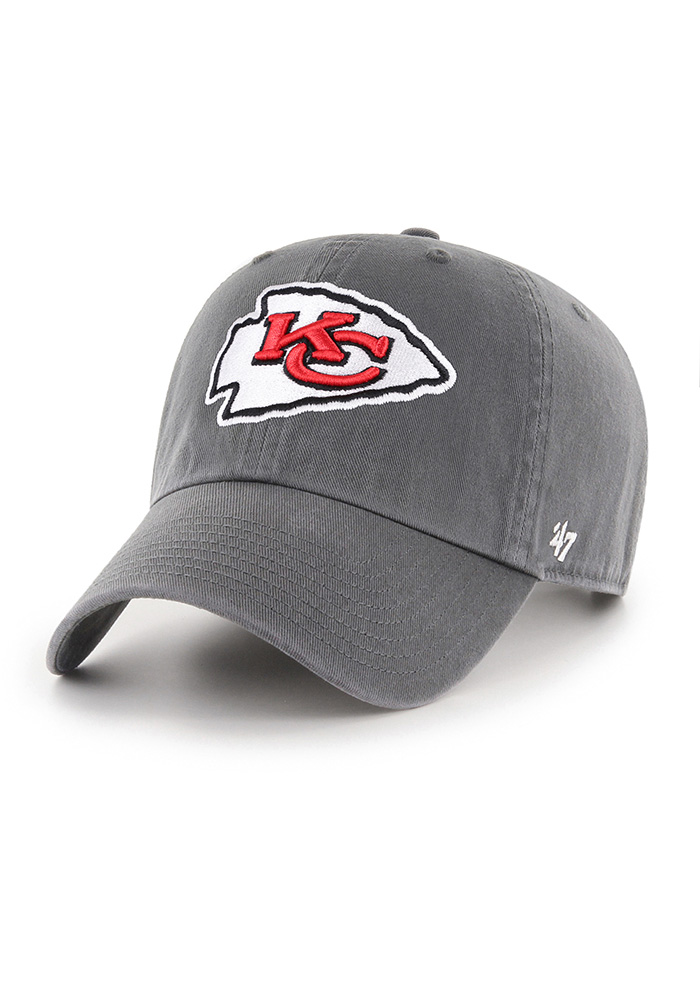 47 Kansas City Chiefs CHARCOAL Clean Up Adjustable Hat - 776094851