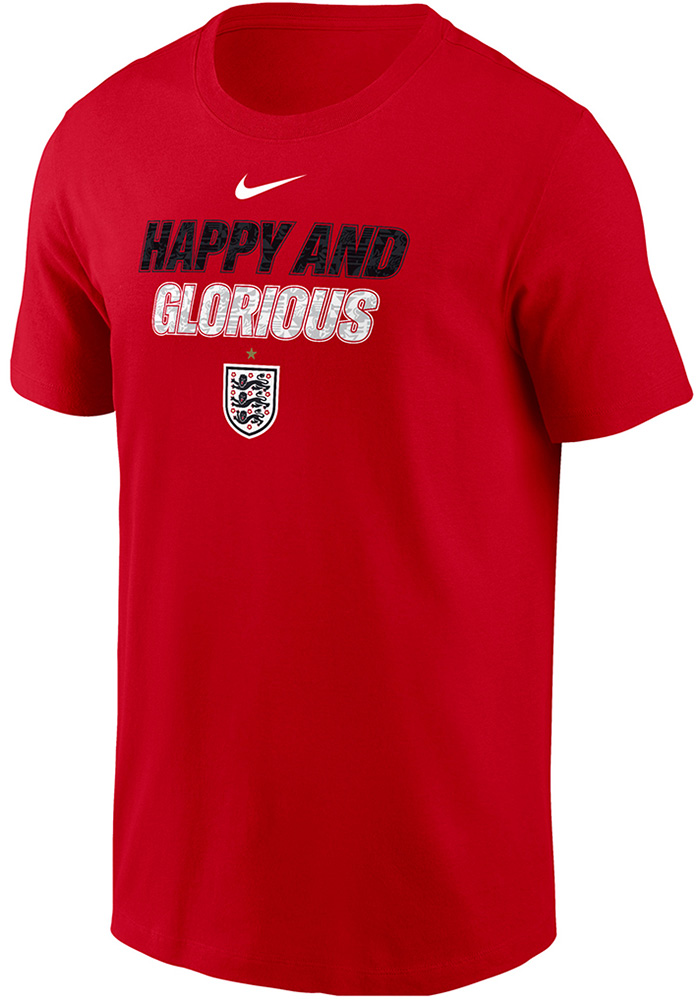 Nike England National Team Red Happy And Glorious Short Sleeve T