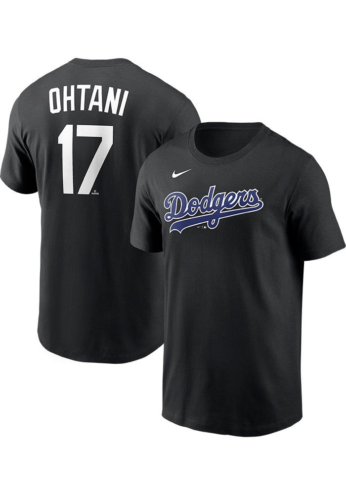 MC LA DODGERS SHOHEI OHTANI TEE BLACK 黒 Shohei Ohtani Los Angeles Dodgers BLACK Carbon Short Sleeve Player