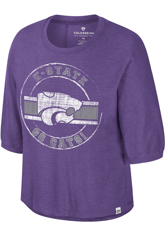 Colosseum PURPLE K-State Wildcats Elphaba Short Sleeve T-Shirt