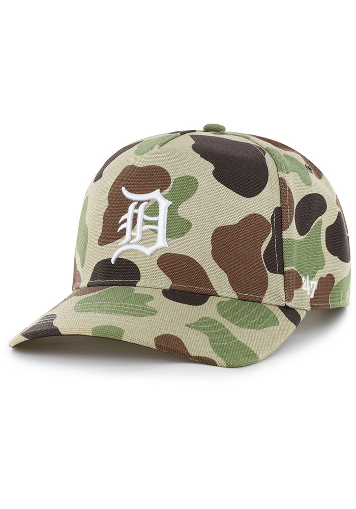 47 Detroit Tigers CAMO Carhartt Duck Camo Hitch RF Adjustable Hat