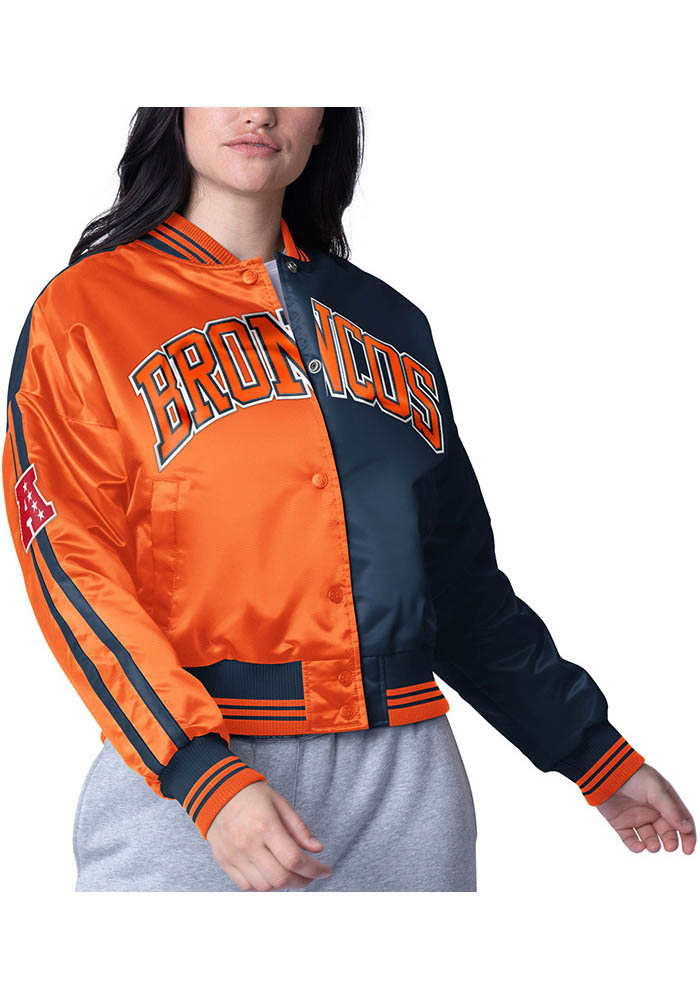 Denver Broncos Starter Womens BLUE/ORANGE Zone Blitz Medium Weight