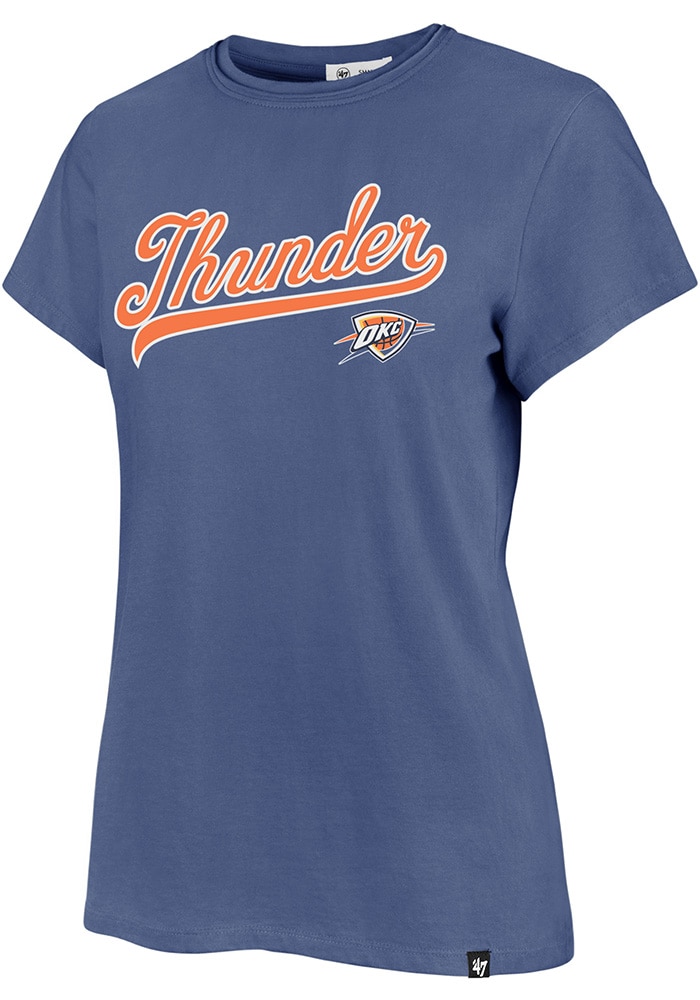 47 Oklahoma City Thunder Womens ROYAL Tail Sweep Frankie T-Shirt