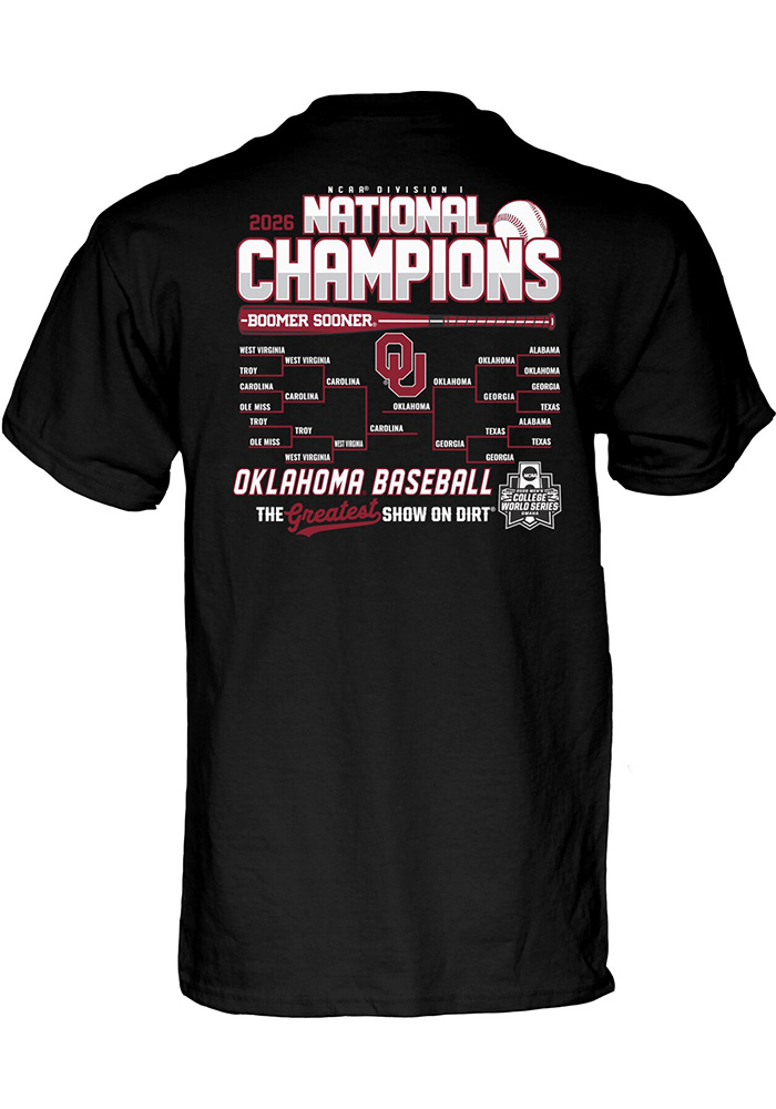 トップス everyone collegiate logo tee shirt XL Blue 84 Oklahoma Sooners BLACK 2026 College World Series Champions