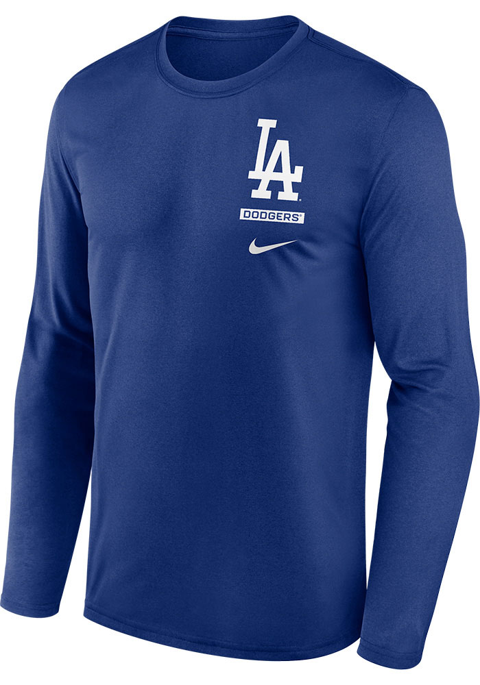 Nike Los Angeles Dodgers ROYAL Primetime 2 Hit Legend Long Sleeve