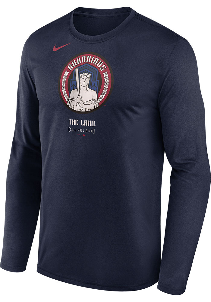 Nike Cleveland Guardians NAVY City Connect Long Sleeve T-Shirt