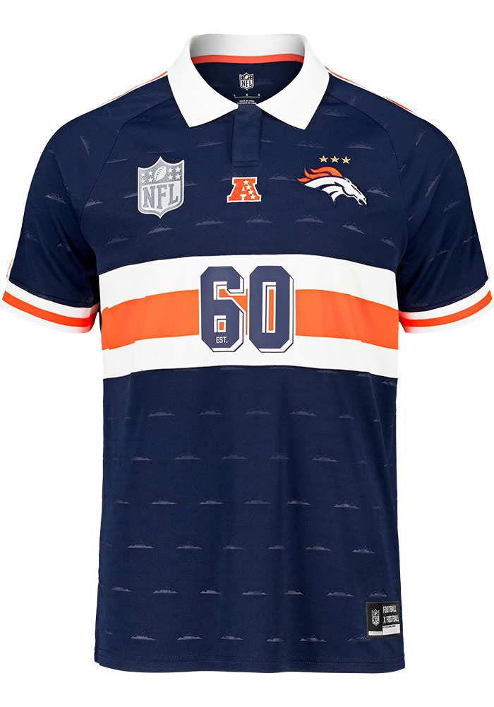 Denver Broncos Mens NAVY Soccer Soccer Kit - 83692796