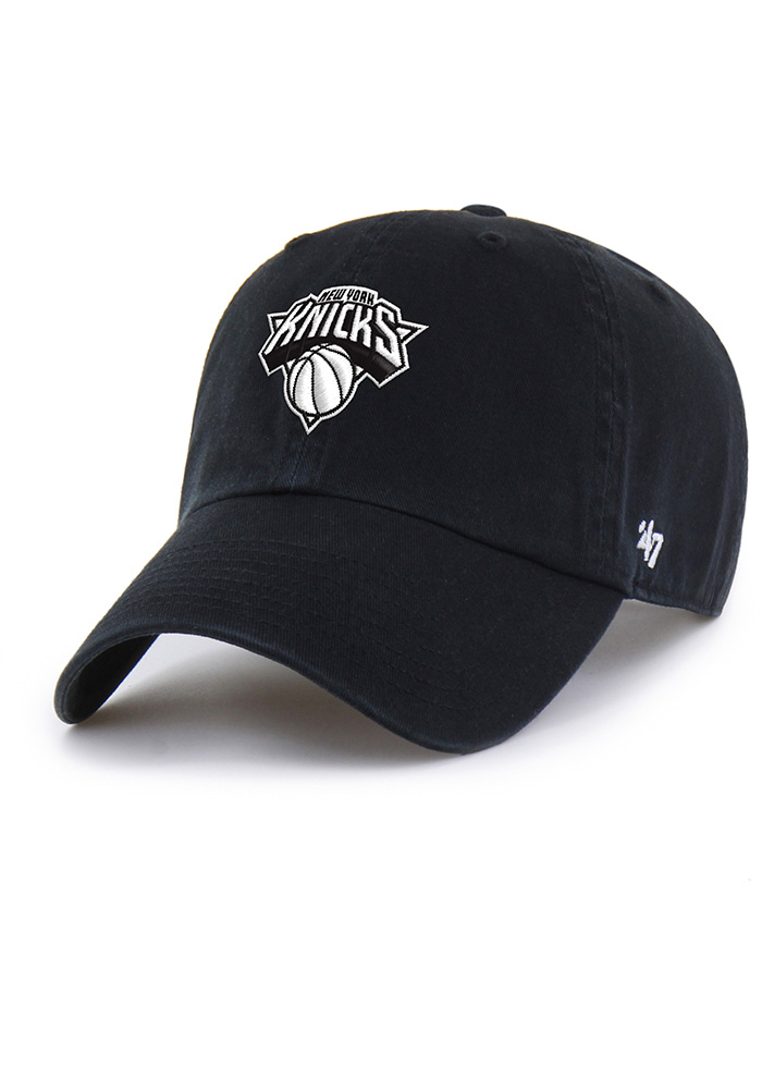 47 New York Knicks BLACK and White Adjustable Hat - 8404668